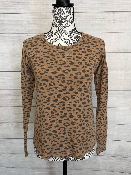 Abercrombie & Fitch Tops - Abercrombie & Fitch | Brown Leopard-Print Long Sleeve Top